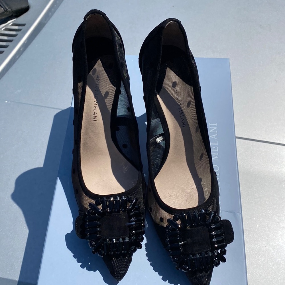 Black Net heels